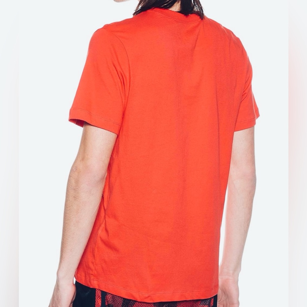 Nike Big Swoosh Athletic Cut Men’s Red Graphic T-Shirt XL White Black Logo - Picture 9 of 9